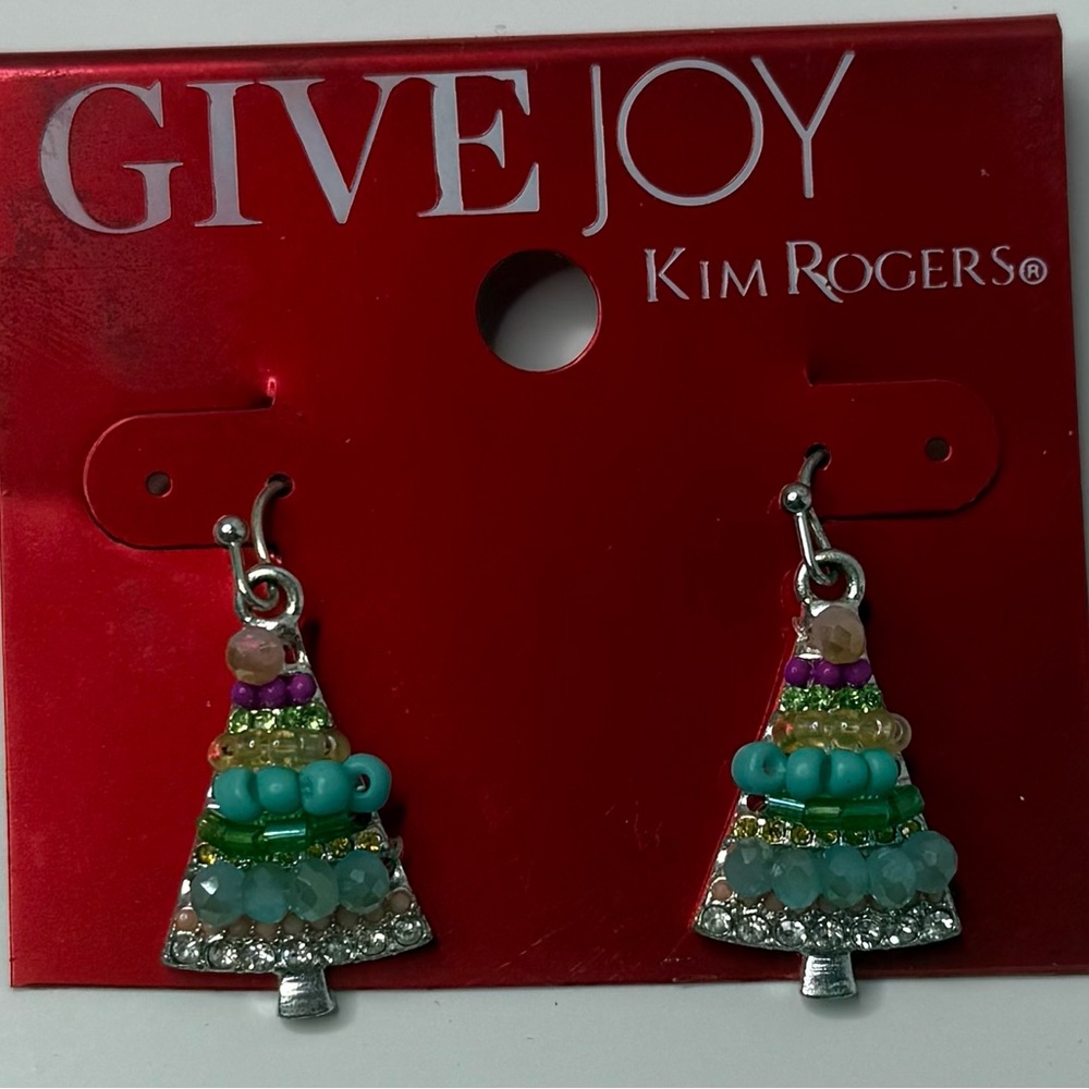 Kim Rogers Festive Multicolor Tree Earrings